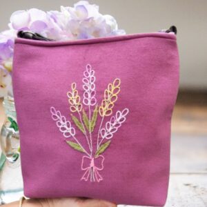 Purple Cotton Sling Bag for Ladies | Hand embroidery Sling Bags for Women