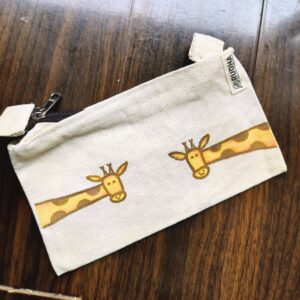 Hand-Painted Zipper Pouch: travel pouch, stationary, make-up, accessories