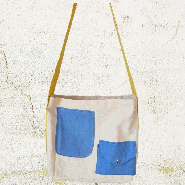 Yellow-Blue CrossBody Everyday Bags - Image 4