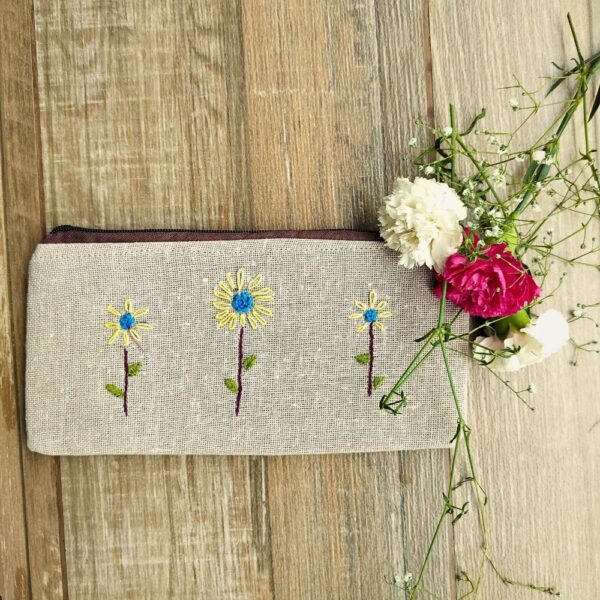Rudha Makeup Pouch Cotton Zipper Pouch for Travel, Jute Pouch - Image 4