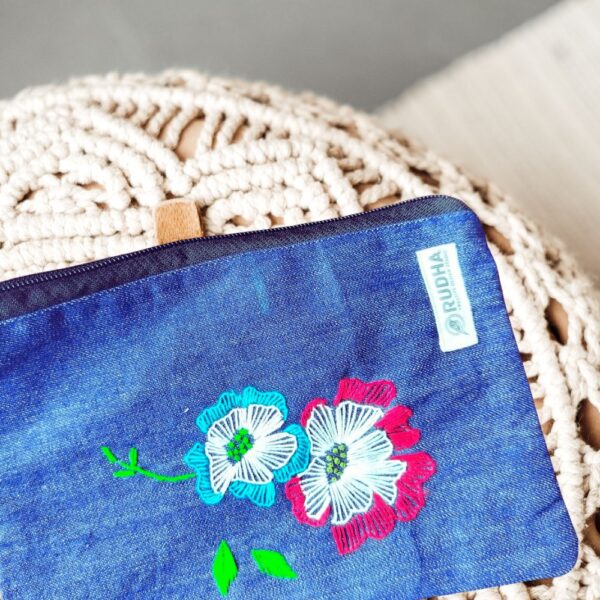 Zip Pouches for Jewelry | Travel Floral Makeup Pouch Organizer | Gift for Women - Image 2