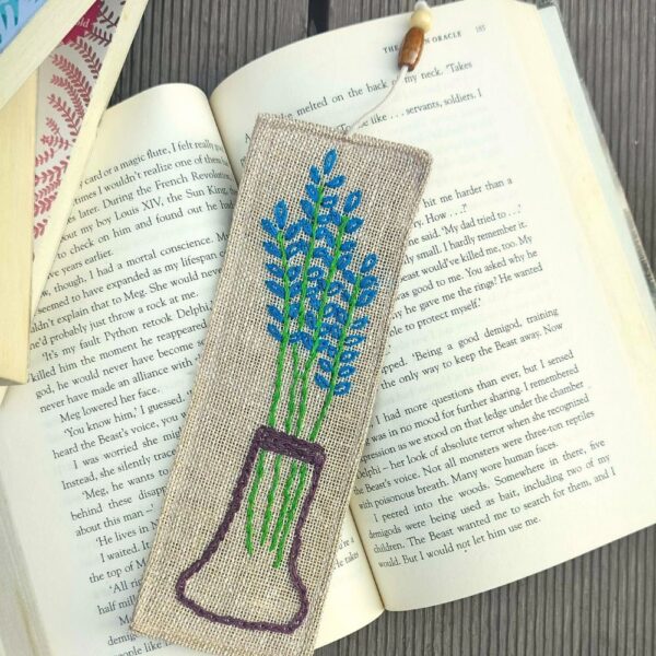Blue Leaf Handmade Bookmarks, Bookmarks for Readers, Gifts for Students - Image 3