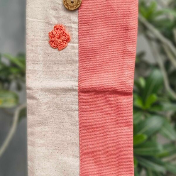 Orange Cotton Sanitary Pouch Women/Girls| Sanitary Travel organizer - Image 3