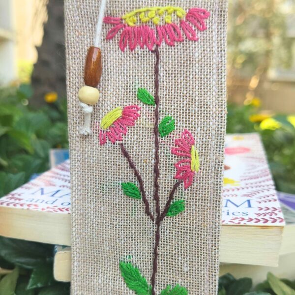 Sunflower Handmade Bookmarks for Books| Jute Bookmarks 2x8inches - Image 3