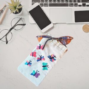 Cotton Sunglasses Pouch | Hand Embroidered Glasses Case | Handmade Eyewear Cover