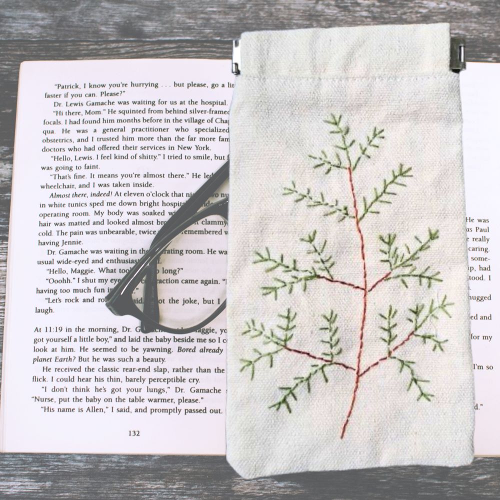 Leafy Goggles Cover | Cotton Glasses Cover | Handmade Pouches - Image 4