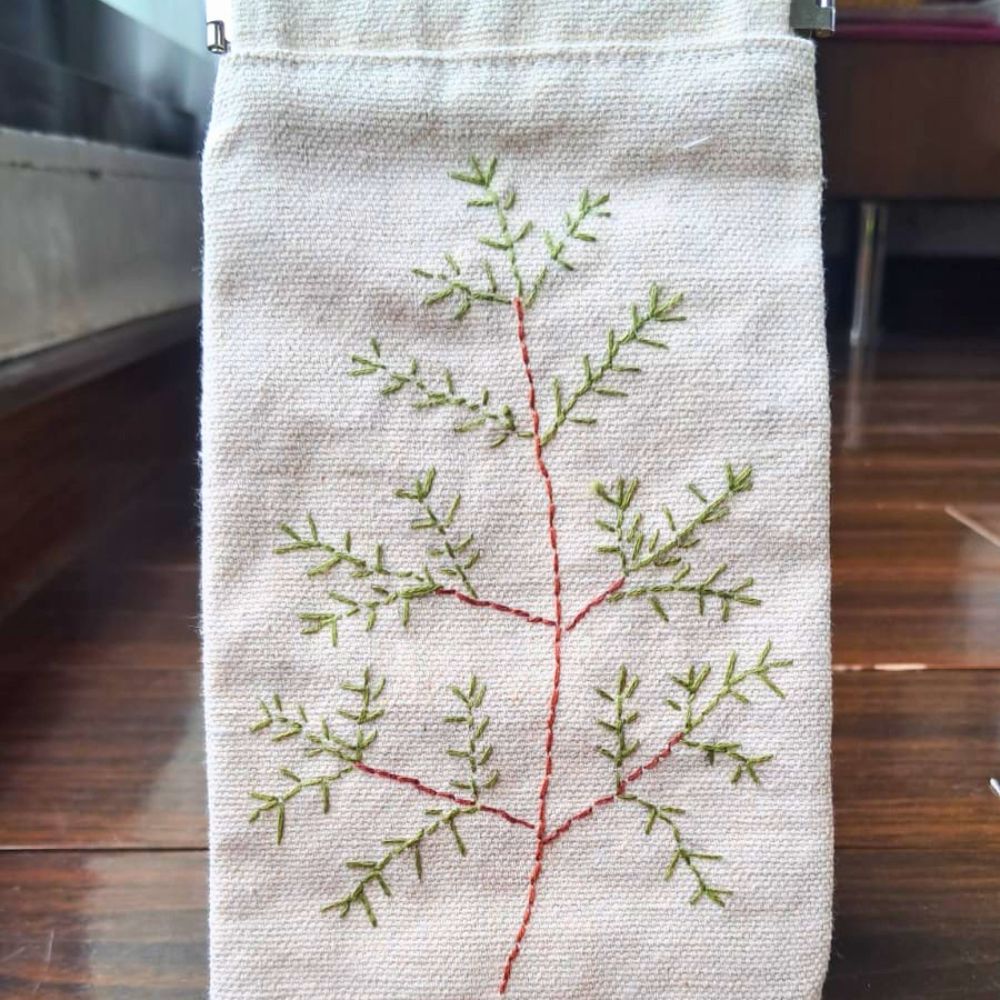 Leafy Goggles Cover | Cotton Glasses Cover | Handmade Pouches - Image 3