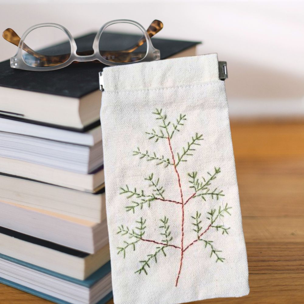 Leafy Goggles Cover | Cotton Glasses Cover | Handmade Pouches