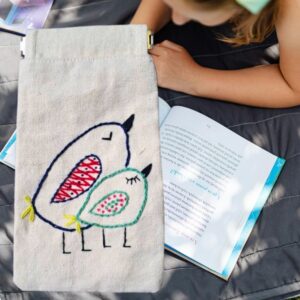 Reading Glasses Pouch | Handmade Cotton Hand Embroidered Glasses Cover