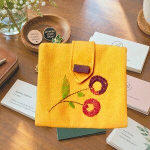 Handmade Cotton Business Card Holder – Stylish Fabric Card Organizer